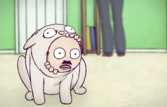 Read all about the surreal animators DICE Still from Man in a Cat animation